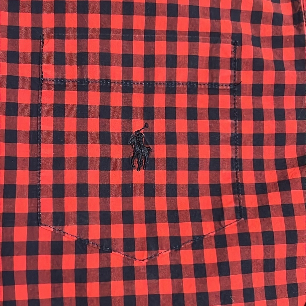 Polo by Ralph Lauren Red Checkered Boy’s Shirt sz L (14-16) - Picture 2 of 7